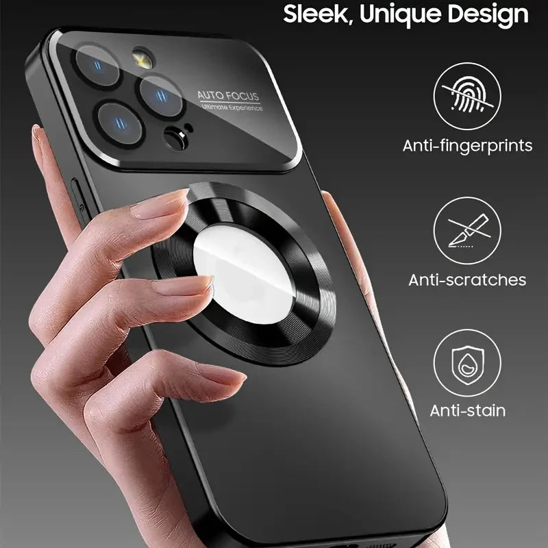Stylish Titanium Metallic Magnetic Phone Case for iPhone Models