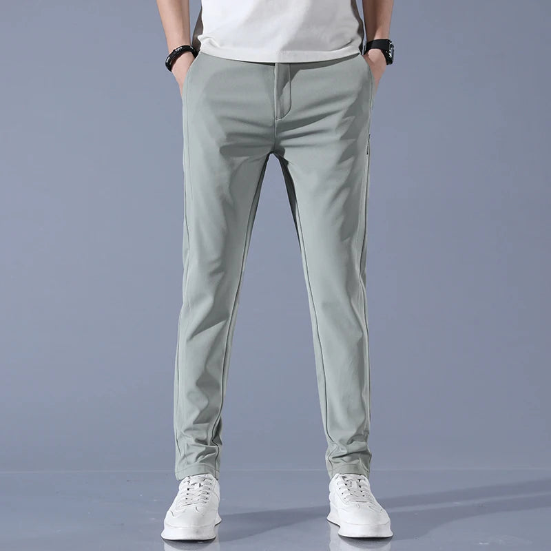 Men's Lightweight Ice Silk Golf Casual Trousers | Spring & Summer Style