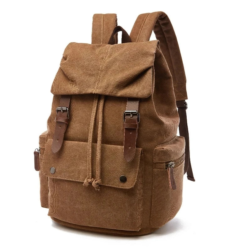 Vintage Canvas Laptop Backpack for School & Travel | Anti-Theft Design