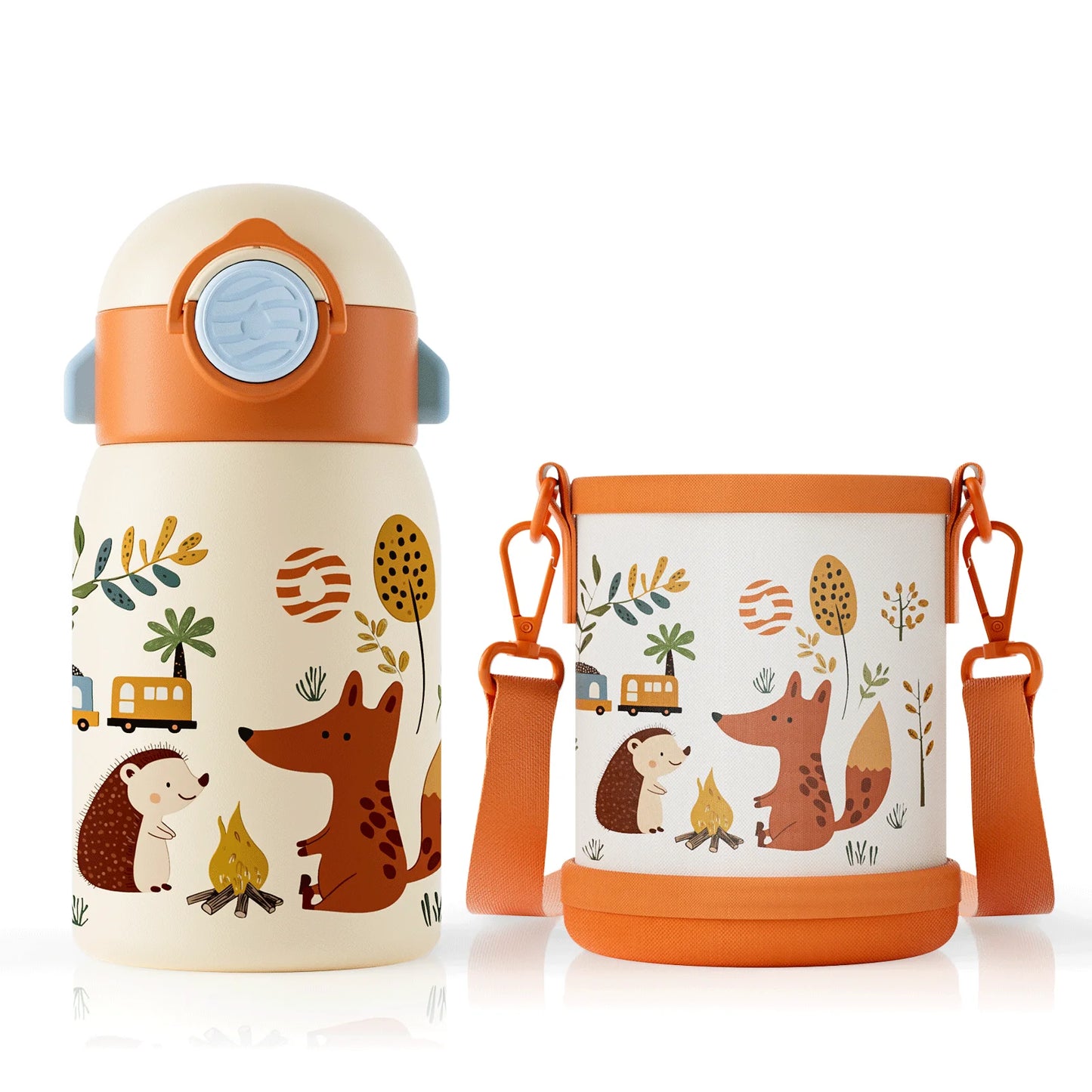 400ml Kids Water Bottle with Cartoon Design | Insulated & Portable