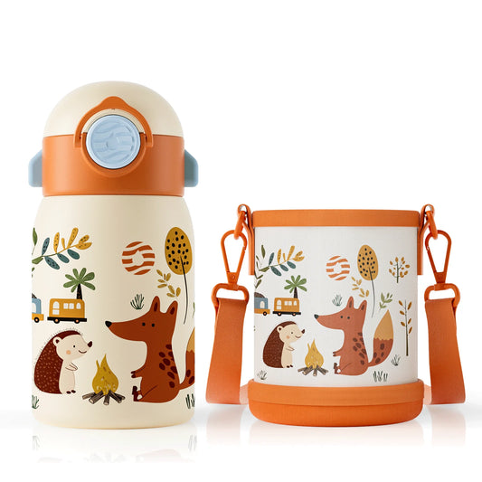 400ml Kids Water Bottle with Cartoon Design | Insulated & Portable