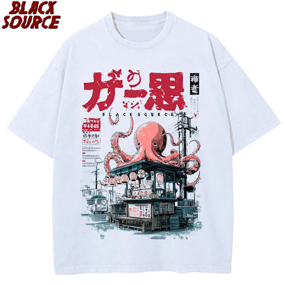 Japanese Takoyaki T-shirt | Casual Oversized Tee for Food Lovers