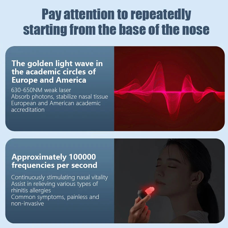 Smart Infrared Light Nose Massage Device for Allergy Relief
