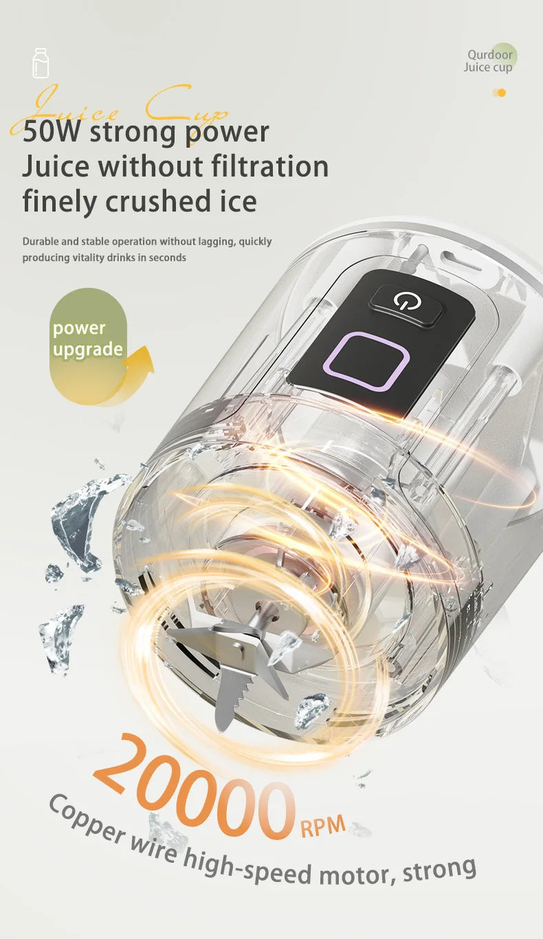Rechargeable Mini Juicer Cup | Portable Blender for Home & Travel