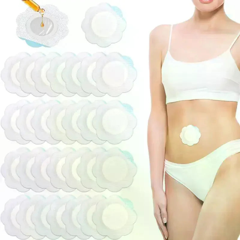 50pcs Disposable Castor Oil Pack Stickers | Hypoallergenic Belly Button Protectors