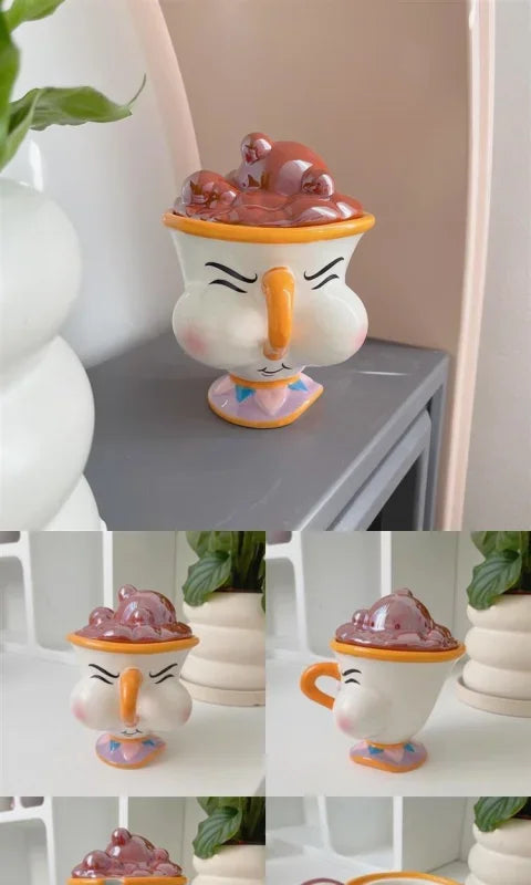 Taza de cerámica creativa con tapa | Perfecta para café y té
