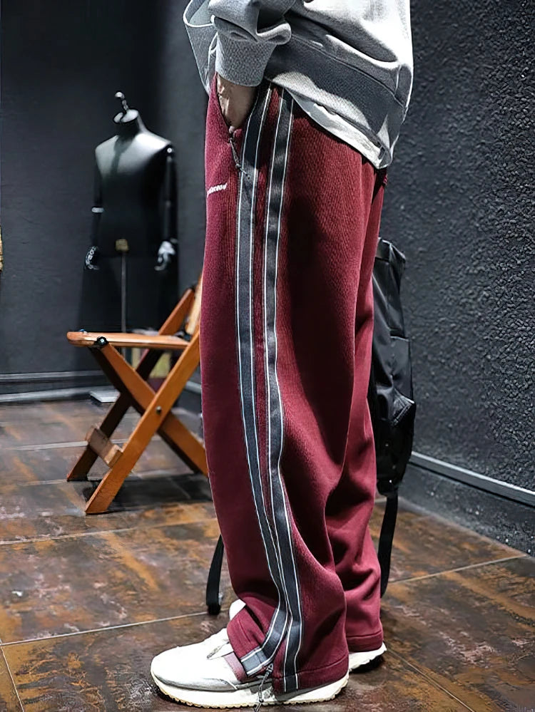 Men's Side Zipper Casual Sport Sweatpants for Outdoor Activities
