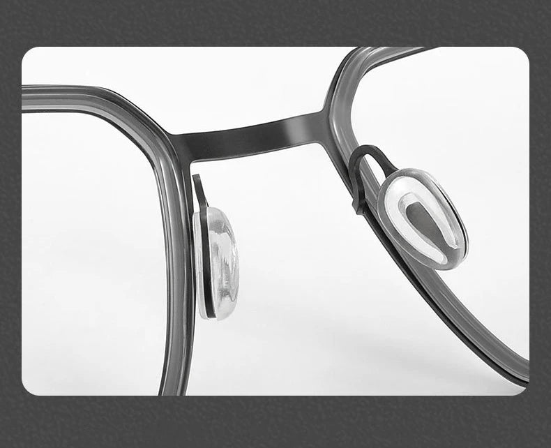 Simple Geometric Polygon Fashion Titanium Glasses | Blue Light Protection