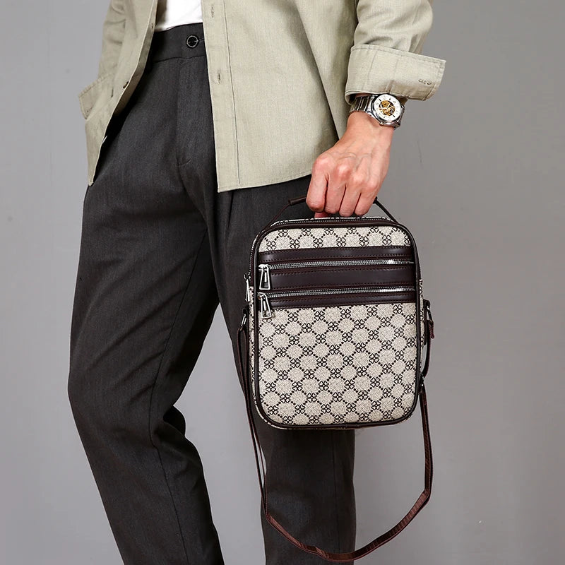 Stylish Men's Crossbody Bag | Casual Leather Messenger Sling Pack