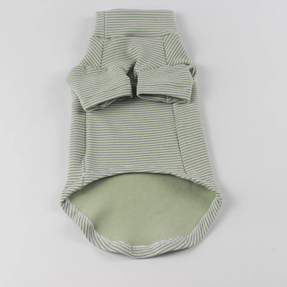 Warm Long Sleeve Cat Coat | Cozy Stripe Sweatshirt for Kittens