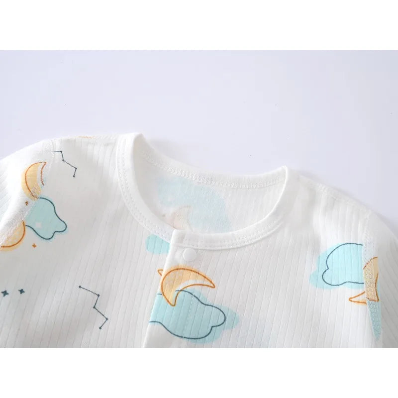 Cute Newborn Baby Romper | Soft Cotton Moon Pattern Bodysuit