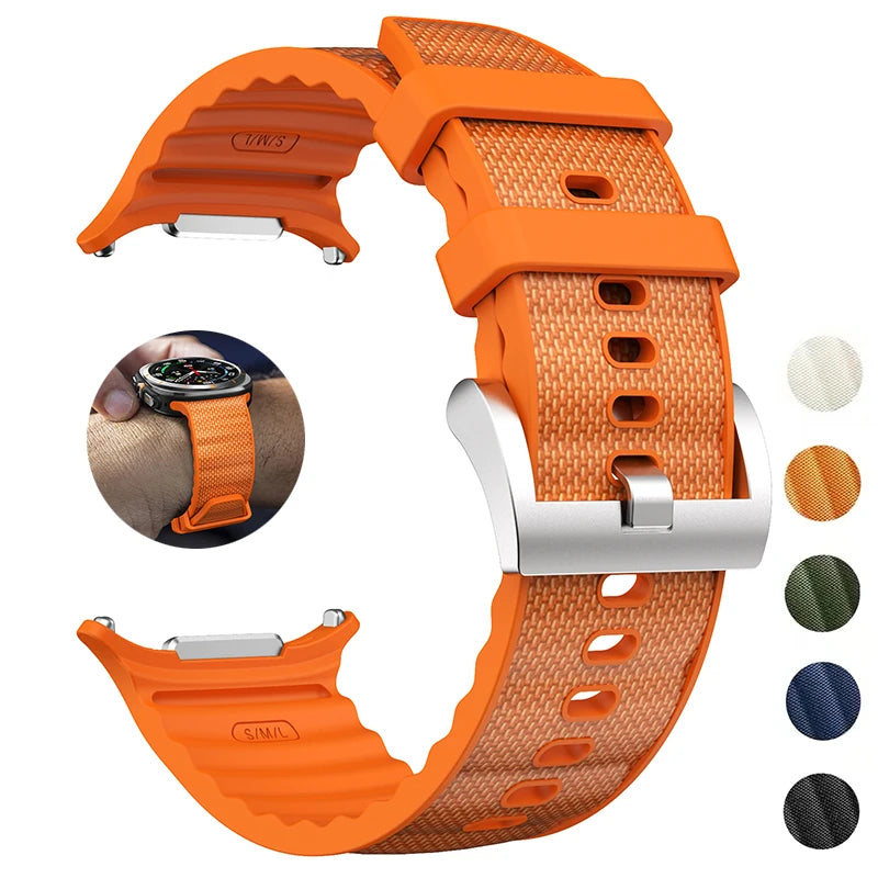 Silicone Nylon Watchband for Galaxy Watch Ultra | Stylish & Durable
