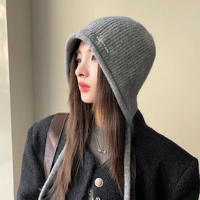 Women's Cute Knitted Earflap Beanie | Cozy Winter Warm Hat