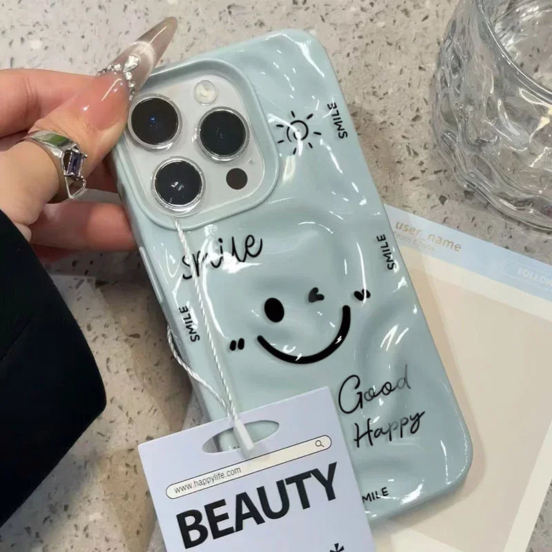 Funny Cartoon Face Phone Case | Colorful TPU Cover for iPhone