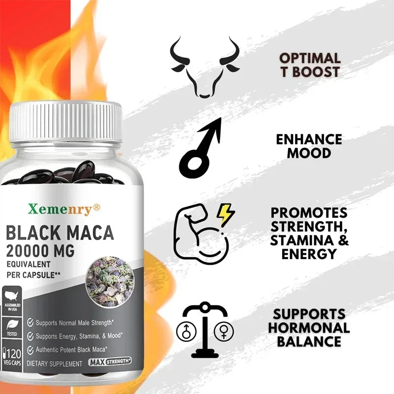 Black Maca Root Supplements for Energy, Endurance & Performance
