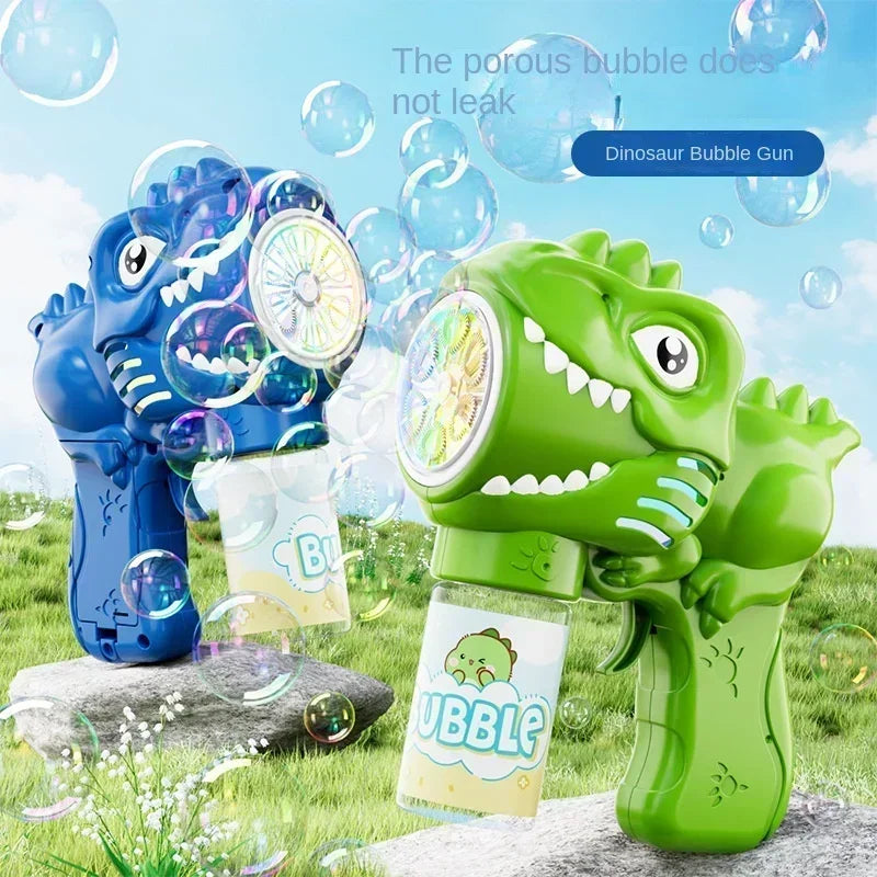 6-Hole Dinosaur Bubble Machine | Fun Electric Bubble Gun Toy