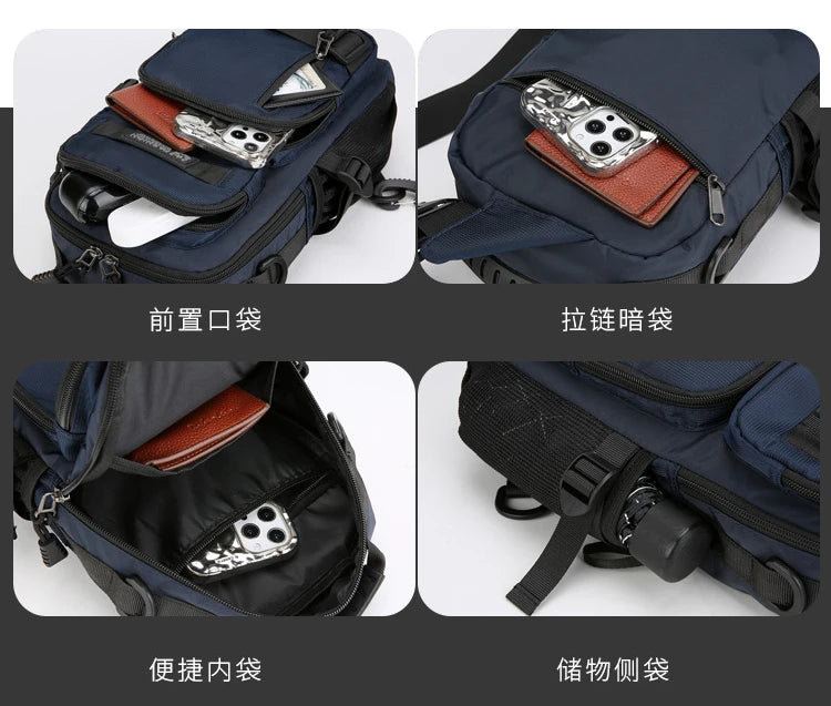 Men's Fashion Oxford Waist Pack | Versatile Casual Chest Bag