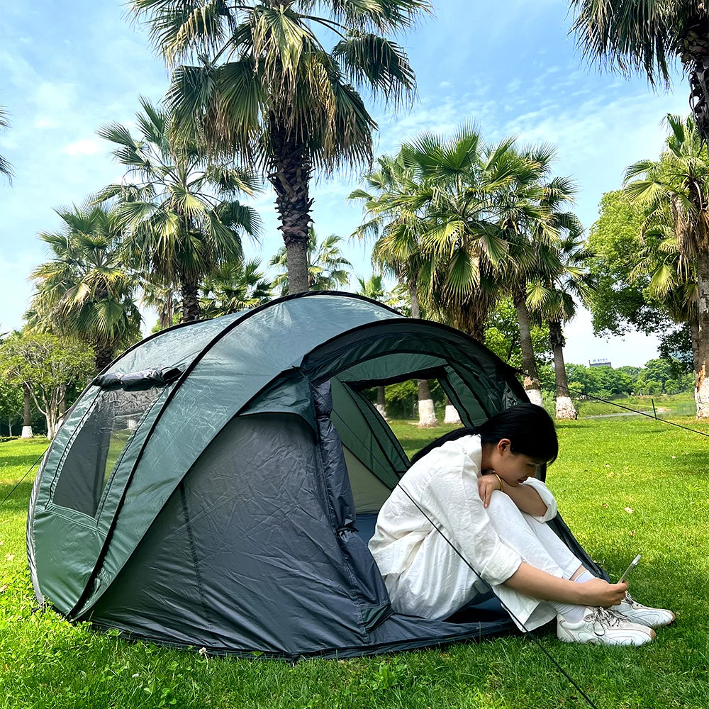 Spacious Waterproof Pop-Up Tent for 5-8 People | Quick Open Design