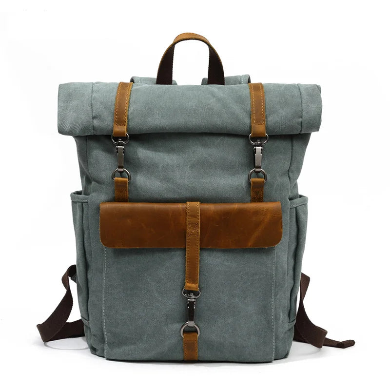 Customizable Men's Canvas Backpack | Large Capacity for Travel