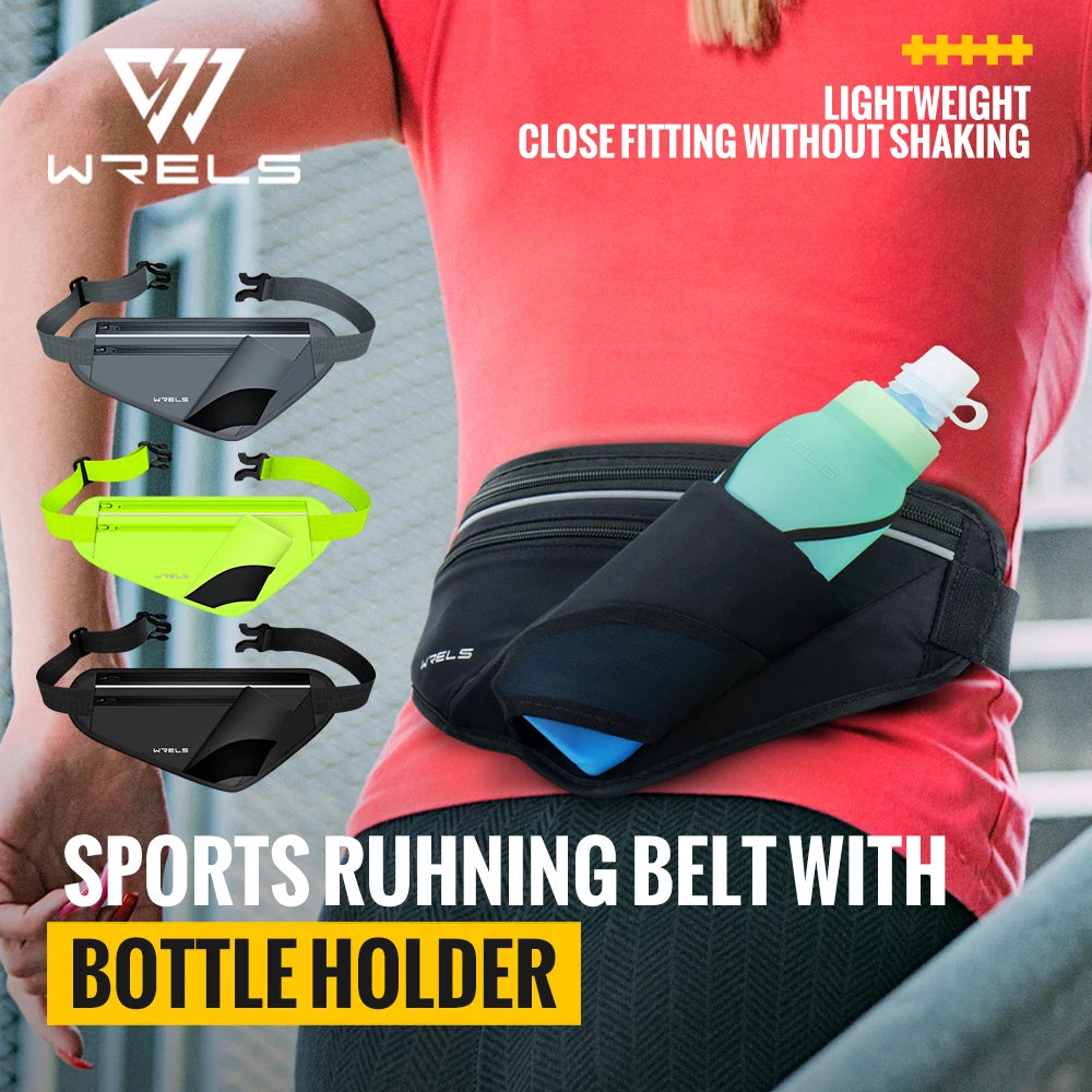 Adjustable Running Hydration Belt with Water Bottle Holder