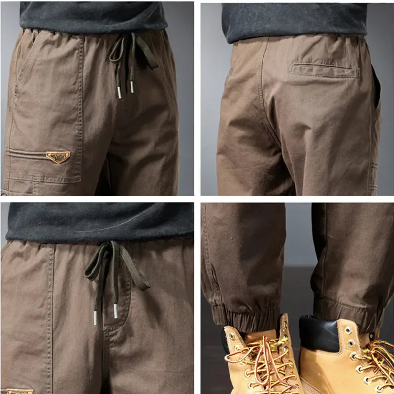 Plus Size Cotton Joggers for Men | Comfortable Ankle-Length Pants