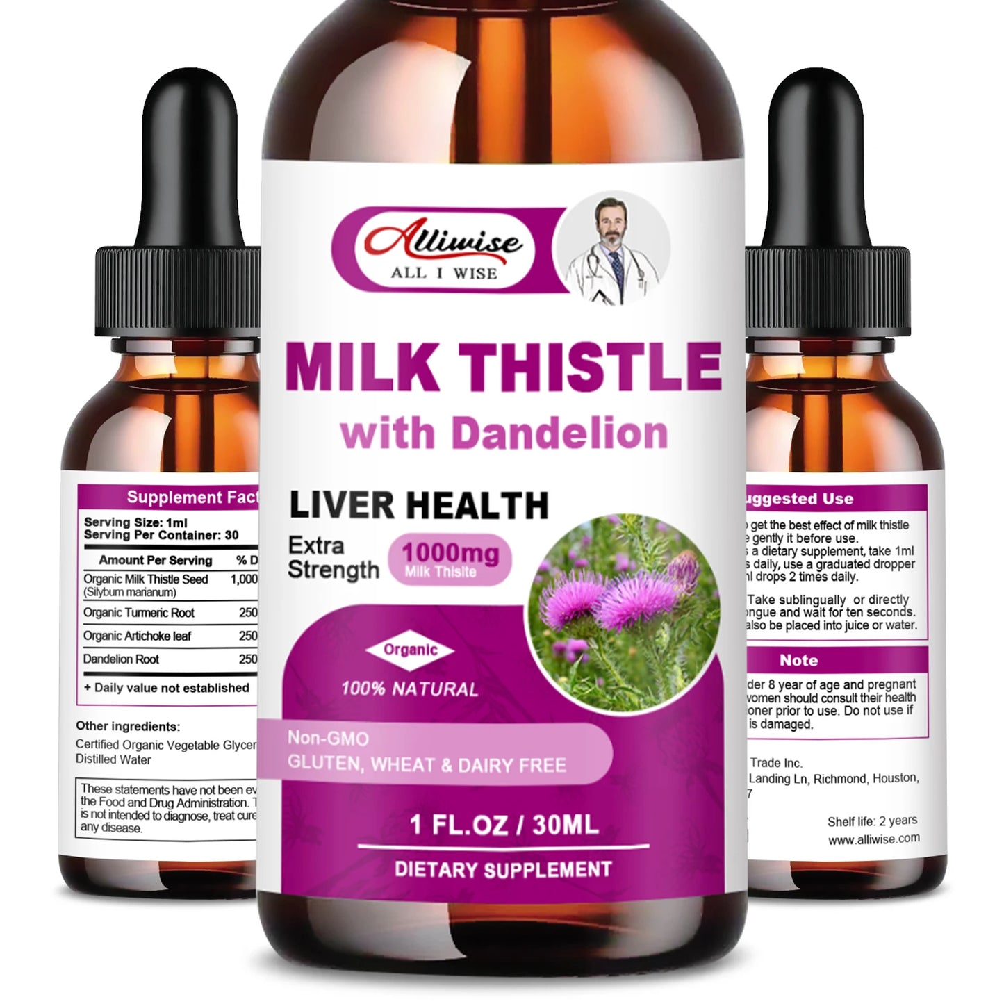 Liver Health Support Liquid | Detox Milk Thistle Extract Blend