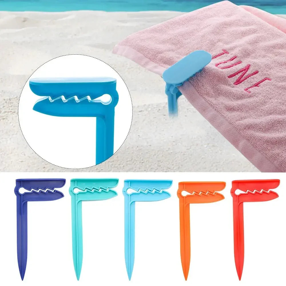 4Pcs Beach Towel Clips | Essential Camping & Outdoor Accessories