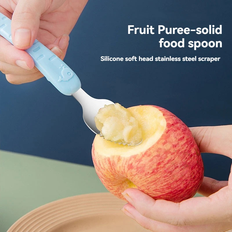 Dual-Head Baby Food Scraper Spoon | Essential Feeding Tool