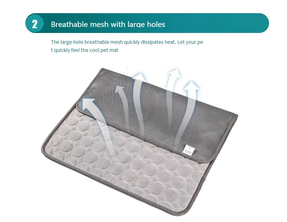 Dog Cooling Mat for All Breeds | Summer Pet Cold Bed