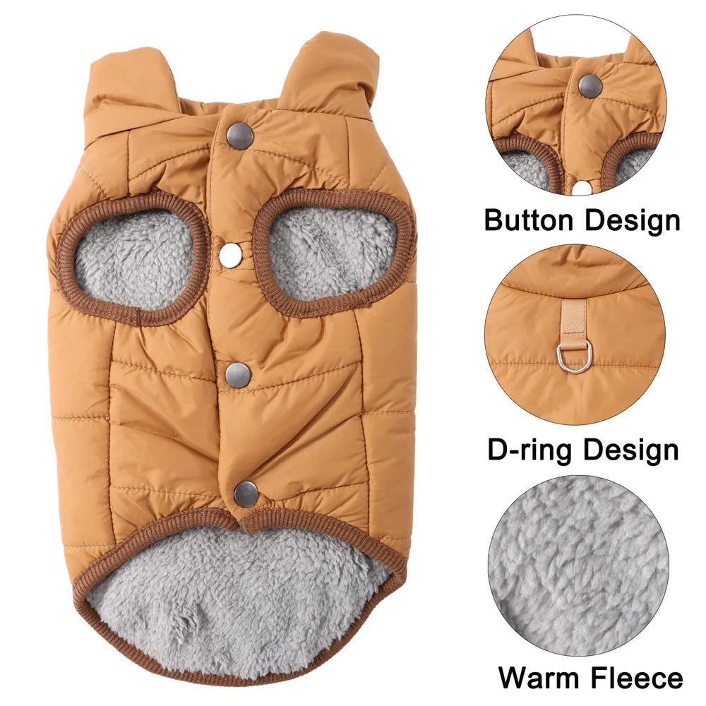 Warm Fleece Pet Vest Jacket | Cozy Winter Clothing for Pets