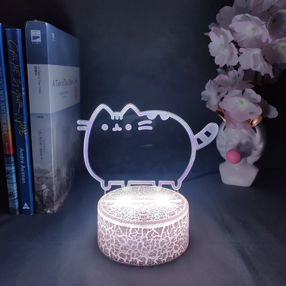 Cute 3D Cat Illusion Lamp | Adorable Nightlight for Cozy Spaces