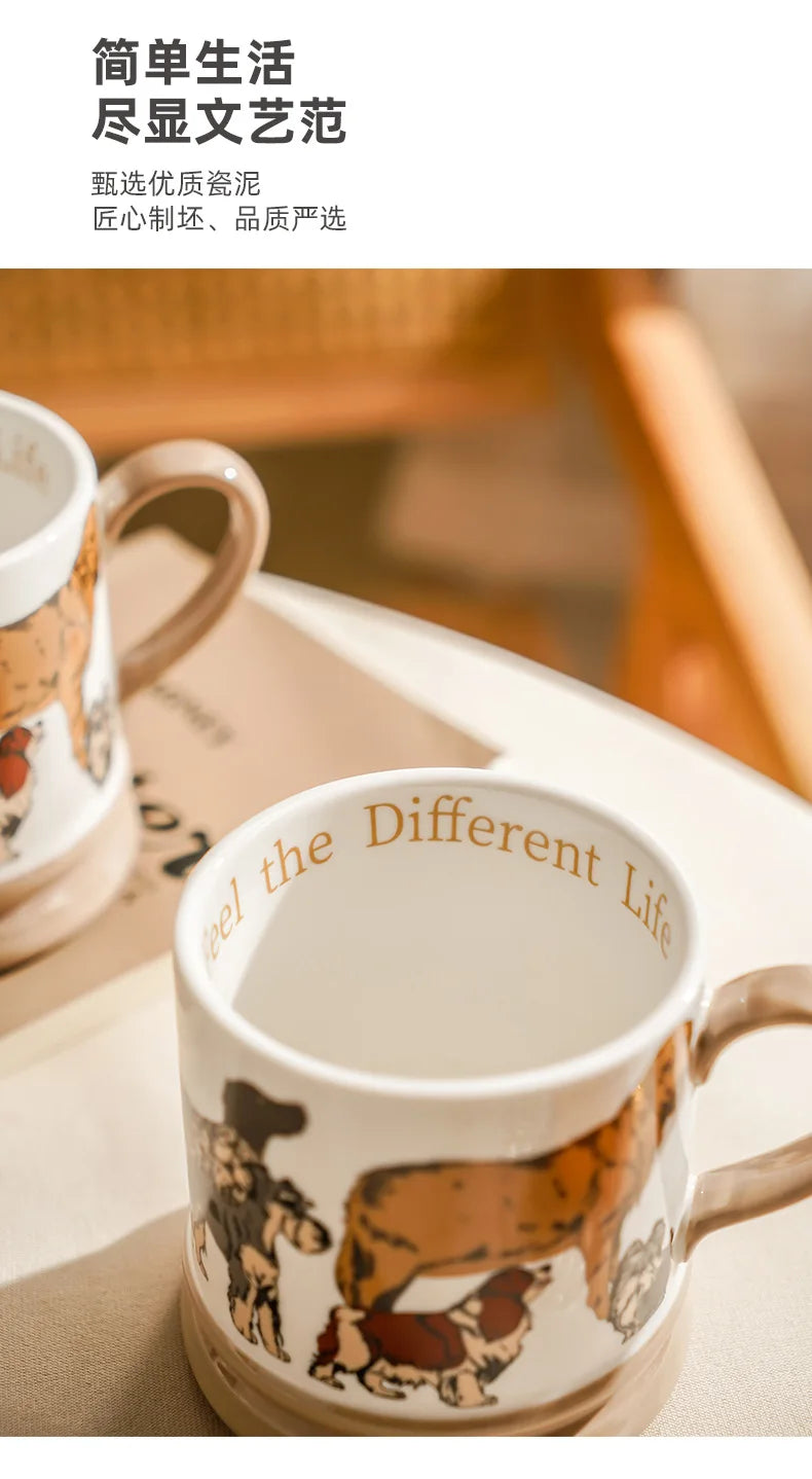 Cute Puppy Ceramic Mug | High Aesthetic Gift for Dog Lovers