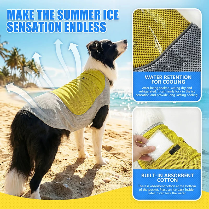Pet Summer Cooling Vest | Breathable Heat Relief for Dogs
