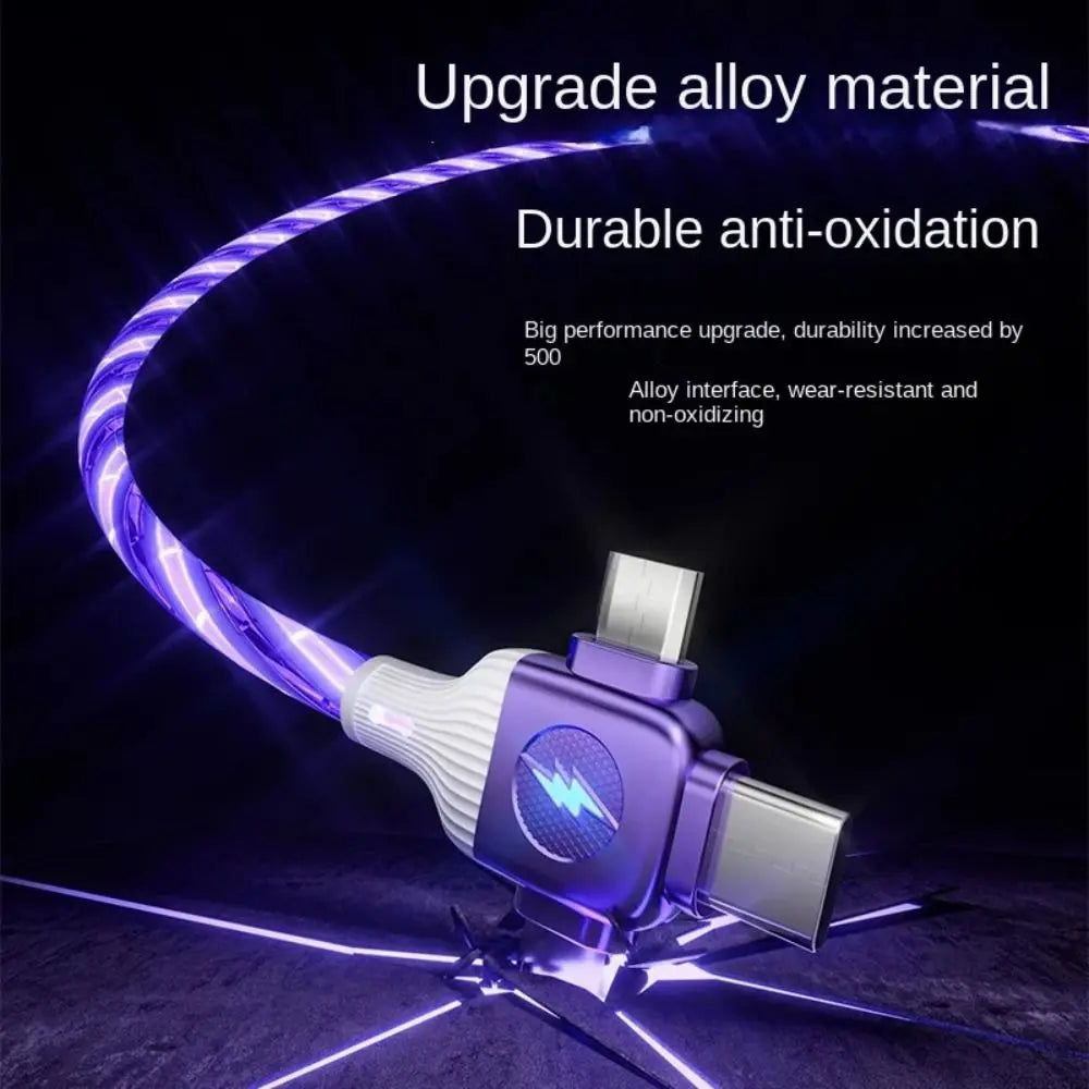 High-Speed Fast Charging PVC Cable | 3-in-2 Multi USB Design