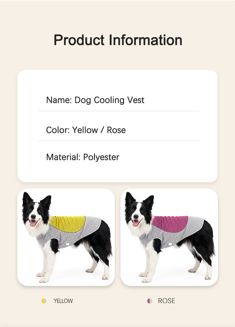 Pet Summer Cooling Vest | Breathable Heat Relief for Dogs