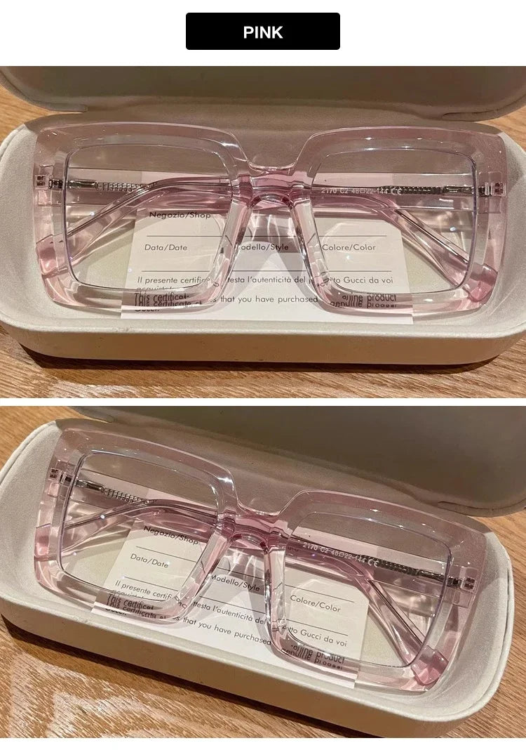 Stylish Square Reading Glasses with Anti Blue Light Protection