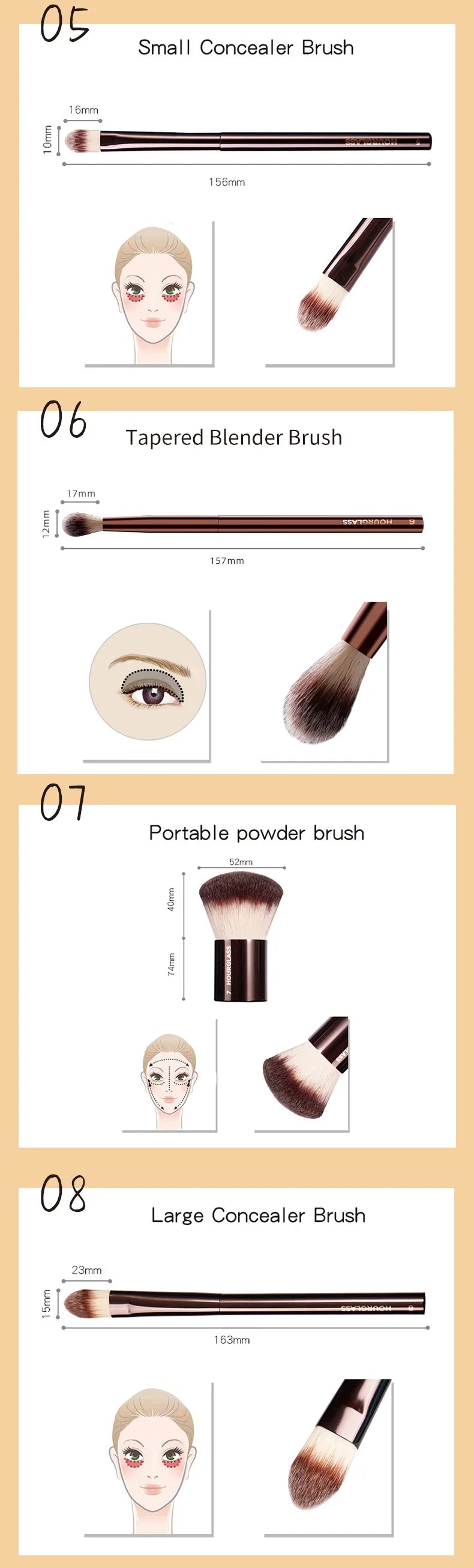 Versatile Makeup Brushes for Flawless Application | Powder, Blusher, More