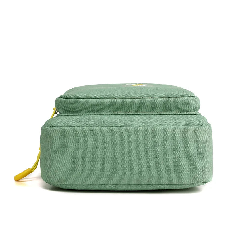 Chic Embroidered Canvas Chest Bags for Women | Versatile Crossbody Style