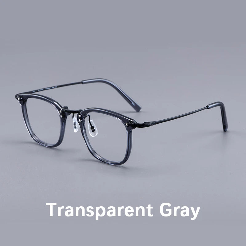 Men's Luxury Pure Titanium Rectangular Frame Eyeglasses