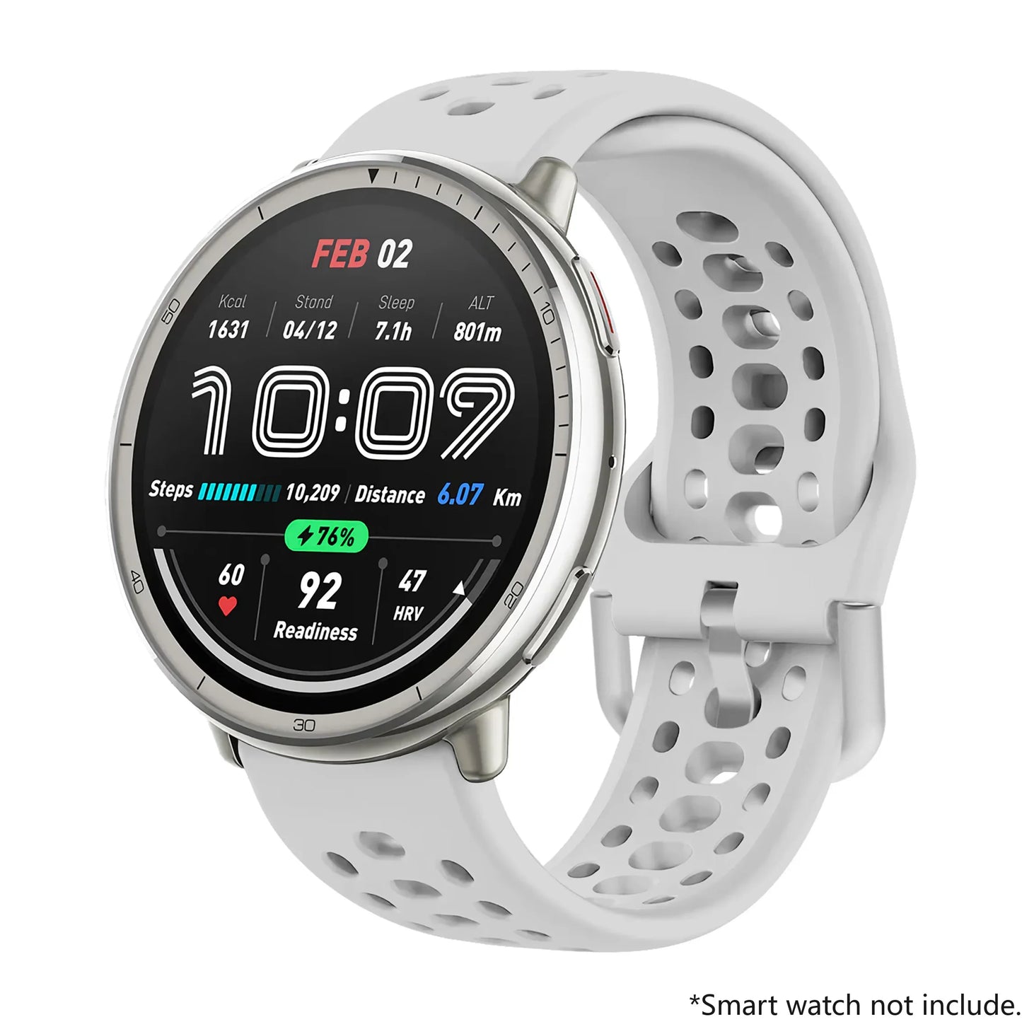 20mm Silicone Sport Watch Strap | Breathable Replacement Band