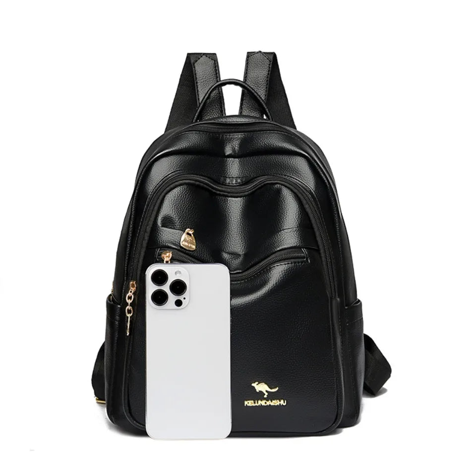 Stylish Leather Backpack for Women | Spacious Daily Use