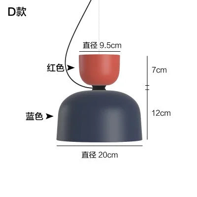 Danish Macaron Colors Pendant Lamp | Creative LED Indoor Lighting
