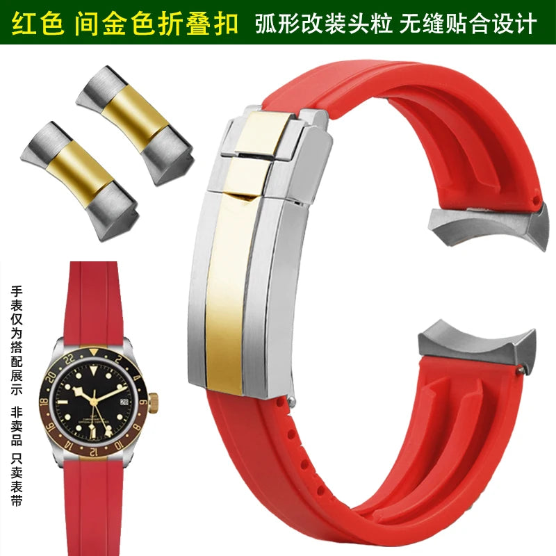 Soft Rubber Watch Strap | Quick Release Diver Band for All Watches