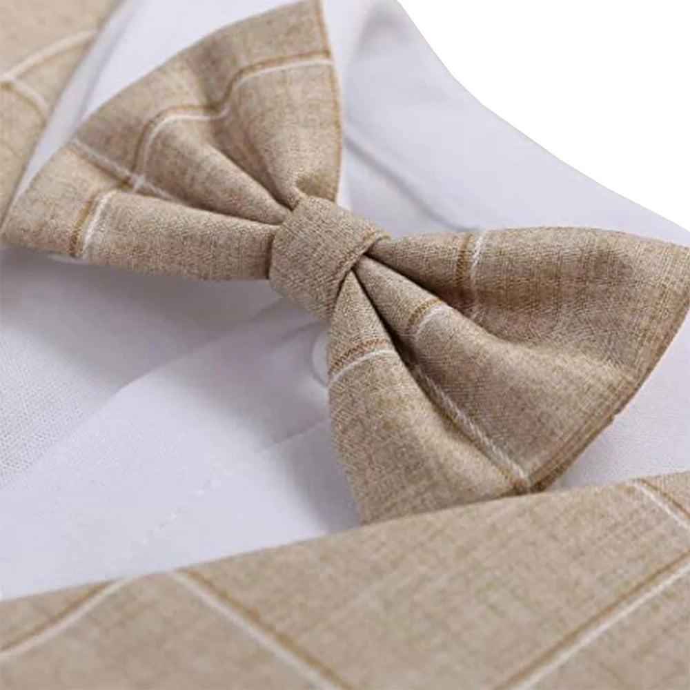 Stylish Toddler Formal Outfit | Classic Cotton Plaid Suit Set