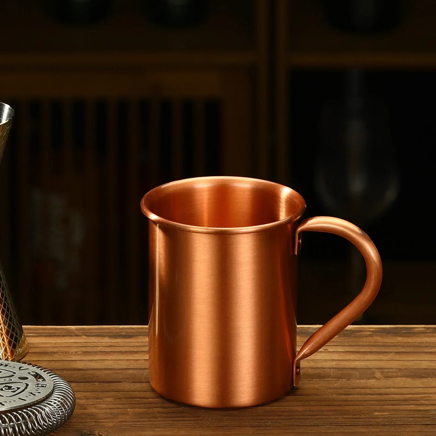Copper Moscow Mule Mug Durable Coppery Beer Mugs Coffee Mug Milk Cup Pure Copper Cup Drinkware