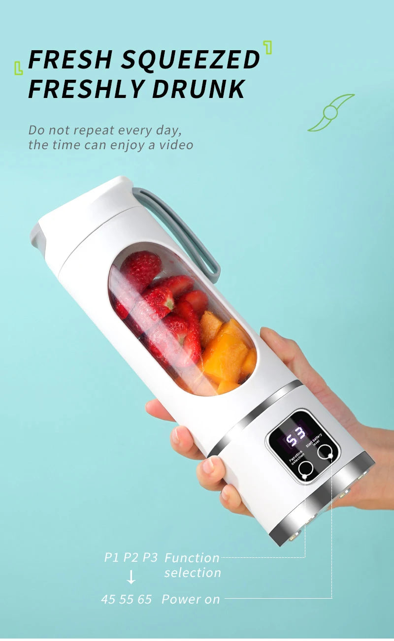 Portable Fruit Juicer | USB Rechargeable Blender for Smoothies