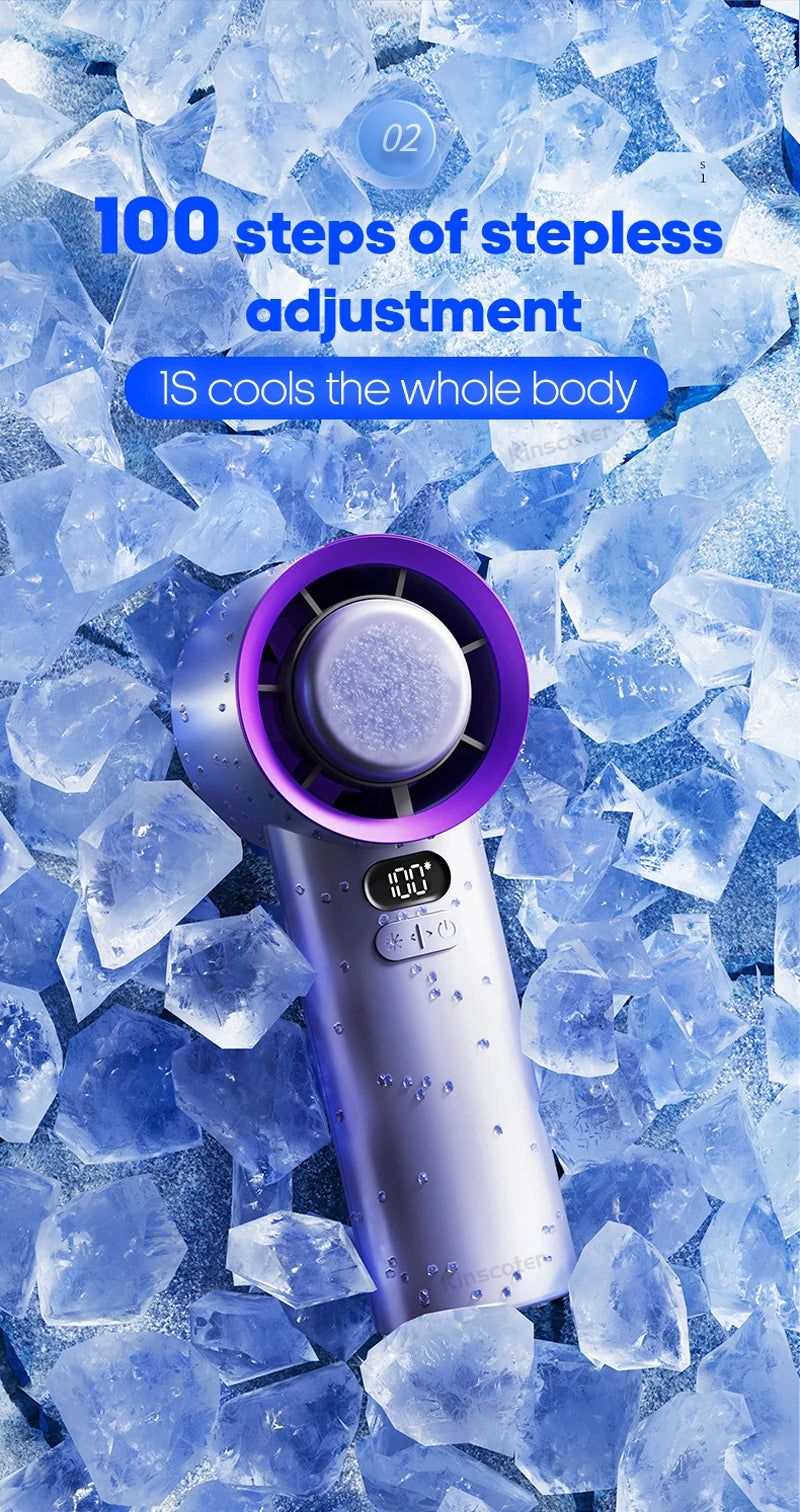 Portable Handheld Turbo Fan | 100 Adjustable Wind Speeds