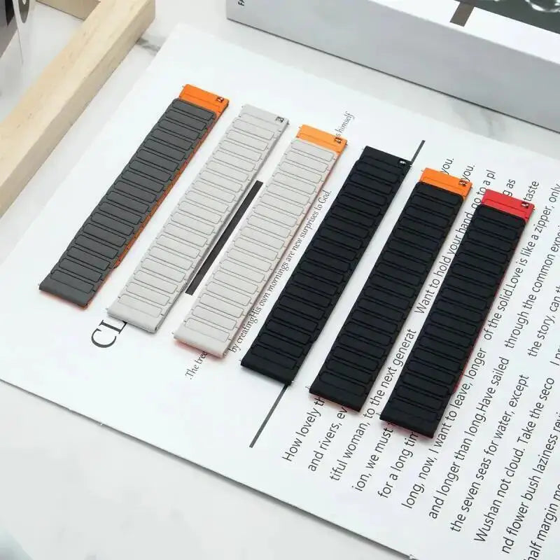 22mm Magnetic Silicone Strap | Versatile Sports Band Bracelet