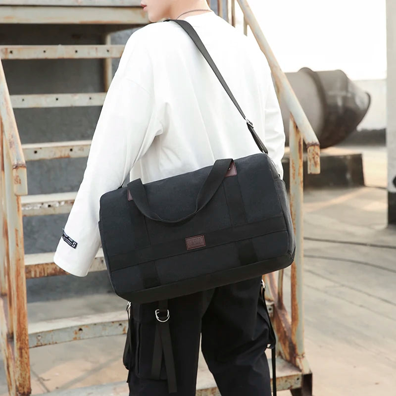 Men's Versatile Canvas Travel Bag | Large Capacity Weekend Duffel