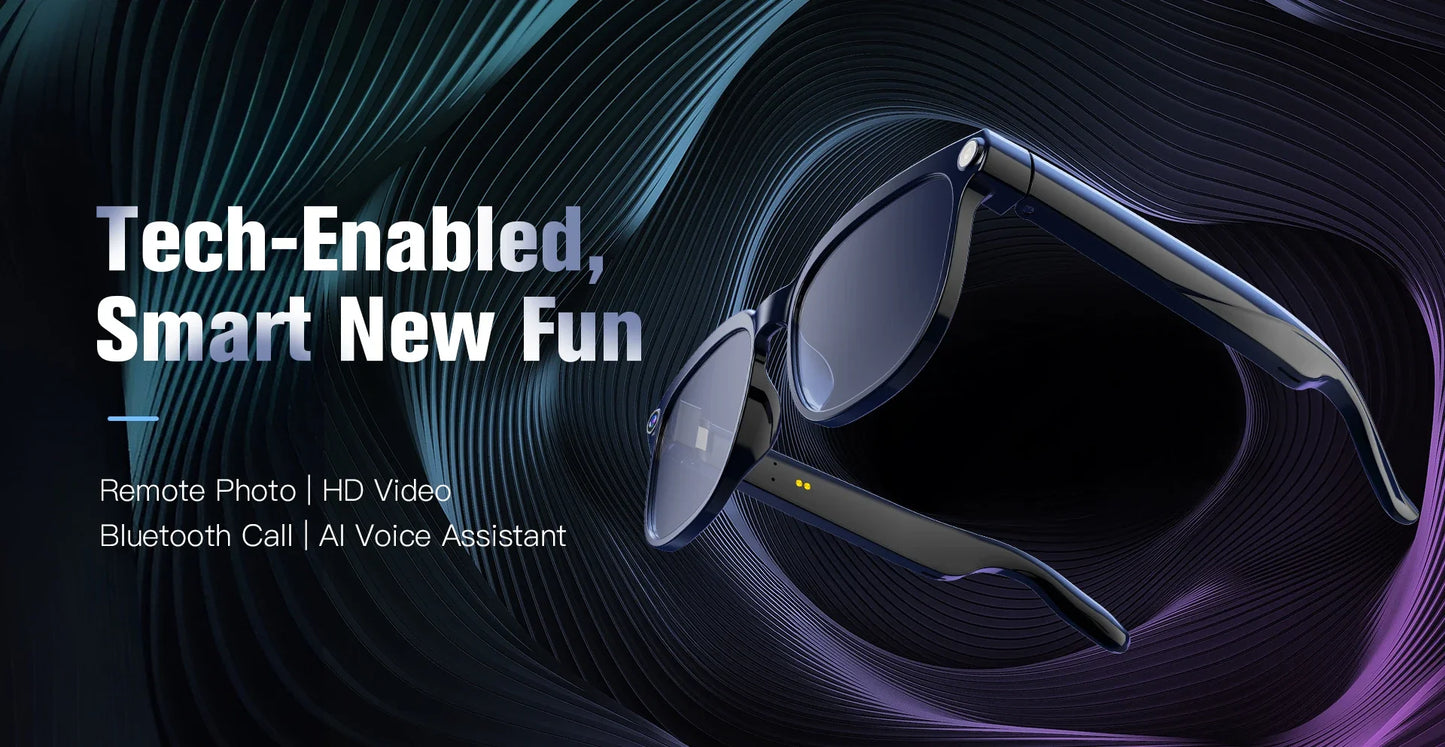 Men's AI Smart Glasses | Dual Camera Translation & Bluetooth Calling